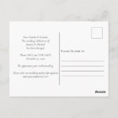 Aankondiging van de aankondiging van de huwelijksd briefkaart (Achterkant)
