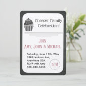 Aankondiging van de adoptiepartij Chalkboard Cupca (Staand voorkant)