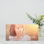 Aankondiging van de afstuderen Sweet Simplicity (Staand voorkant)