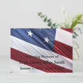 Aankondiging van de Amerikaanse militaire herdenki (Staand voorkant)