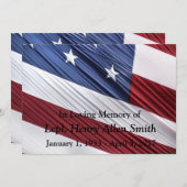 Aankondiging van de Amerikaanse militaire herdenki (Voorkant / Achterkant)