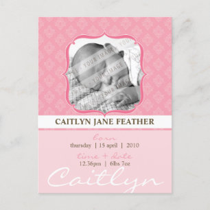 AANKONDIGING VAN DE baby : elegant omlijst 6