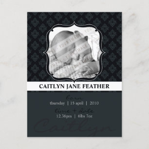 AANKONDIGING VAN DE baby : elegant omlijst 8