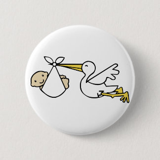 Aankondiging van de baby en de Cartoon van de Stor Ronde Button 5,7 Cm