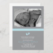 Aankondiging van de baby Steps Birth (Voorkant / Achterkant)