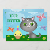 Aankondiging van de Birthday Party van Cute Custom (Voorkant / Achterkant)