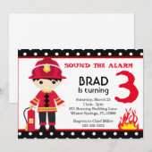 Aankondiging van de Birthday Party van Cute Firefi (Voorkant / Achterkant)