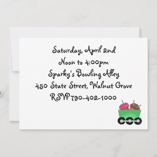 Aankondiging van de "Birthday Party" van het Kind (Achterkant)