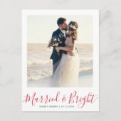 AANkondiging van de bruiloft door MARRIED & BRIGHT Briefkaart (Voorkant)