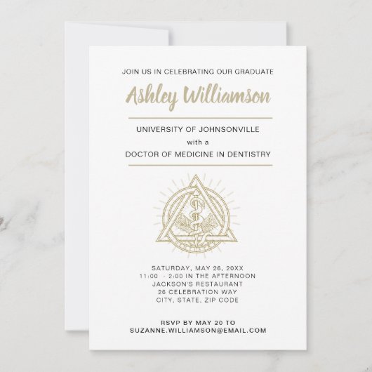 Aankondiging van de diploma-uitreiking van de tand (Voorkant)