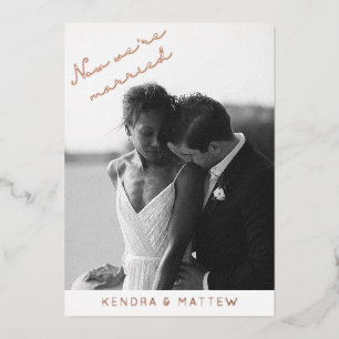 Aankondiging van de Echte Folie Modern Wedding Elo