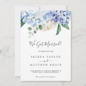 Aankondiging van de Elegant Blue Hydrangea Elopeme (Voorkant)