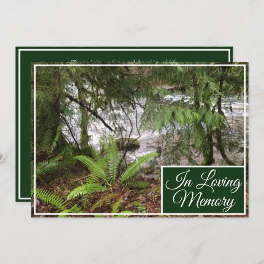 Aankondiging van de Forest River Memorial Service (Voorkant / Achterkant)