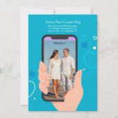 Aankondiging van de foto op mobiele telefoon (Voorkant)