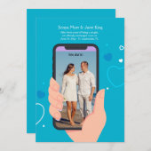 Aankondiging van de foto op mobiele telefoon (Voorkant / Achterkant)