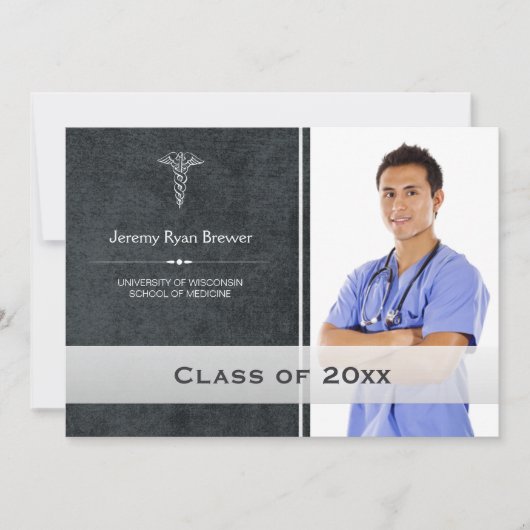 Aankondiging van de foto van het medisch Afstudere (Voorkant)