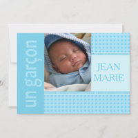 Aankondiging van de Franse Baby Boy Birth