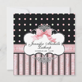 Aankondiging van de geboorte van baby - Franse Bow