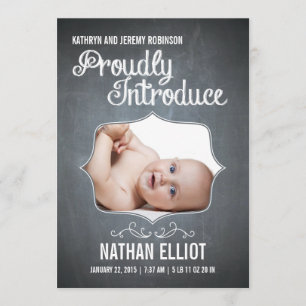 Aankondiging van de geboorte van Chalkboard