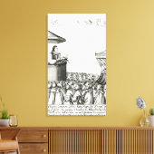 Aankondiging van de geboorte van Charles I's Son Canvas Afdruk (Insitu (Woonkamer))