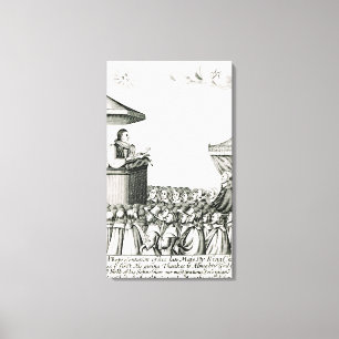 Aankondiging van de geboorte van Charles I's Son Canvas Afdruk