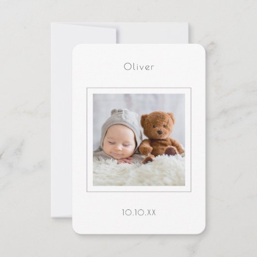 Aankondiging van de geboorte van de baby van de mo (Voorkant)