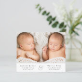 Aankondiging van de geboorte van de foto met minim (Staand voorkant)