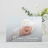 Aankondiging van de geboorte van de moderne babyjo (Staand voorkant)