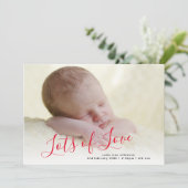 Aankondiging van de geboorte van de Valentijnse fo (Staand voorkant)