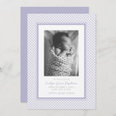 Aankondiging van de geboorte van de zoete paars Gi (Voorkant / Achterkant)