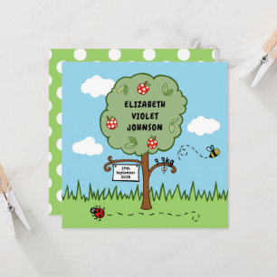 Aankondiging van de geboorte van een gepersonalise