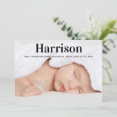 Aankondiging van de geboorte van een moderne baby (Staand voorkant)