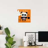 Aankondiging van de geboorte van een panda poster (Thuiskantoor)