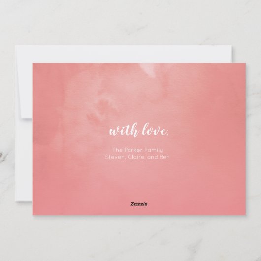 Aankondiging van de geboorte van het moderne, roze (Achterkant)