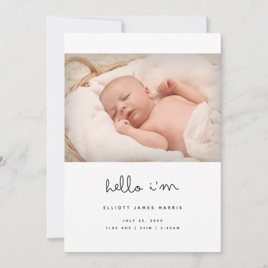 Aankondiging van de geboorte van het moderne scrip (Voorkant)