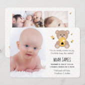 Aankondiging van de geboorte van Honey Bee Teddy B (Voorkant / Achterkant)