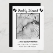 Aankondiging van de geboorte van je foto Twins toe (Voorkant / Achterkant)