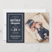 Aankondiging van de geboorte van Navy Baby Boy Mag (Voorkant)