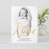 Aankondiging van de geboorte van onze nieuwe liefd (Staand voorkant)