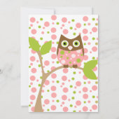 Aankondiging van de geboorte van Roze Owl.. (Achterkant)