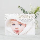 Aankondiging van de geboorte van Twinkly Gold Star (Staand voorkant)