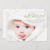 Aankondiging van de geboorte van Twinkly Gold Star (Voorkant / Achterkant)