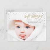 Aankondiging van de geboorte van Twinkly Gold Star (Voorkant / Achterkant)