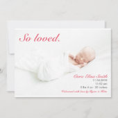 Aankondiging van de Geboorte Zo Geliefd (Voorkant)