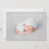 Aankondiging van de geboorteaankondigingen van Bab (Voorkant)