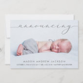 Aankondiging van de geboorteaankondigingen van Bab (Voorkant)