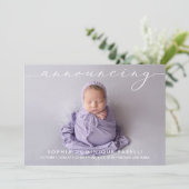 Aankondiging van de geboorteaankondigingen van de  (Staand voorkant)