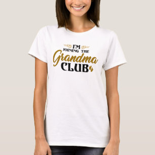 Aankondiging van de Grandma Club-zwangerschap T-shirt