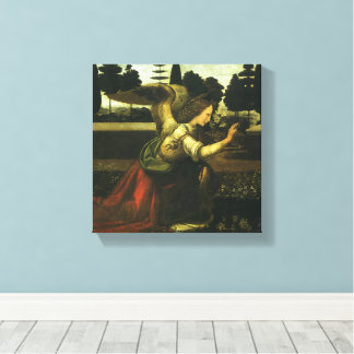 Aankondiging van de Heer door Leonardo da Vinci Canvas Afdruk