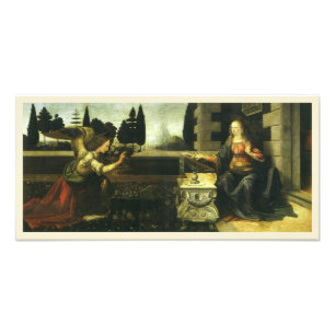 Aankondiging van de Heer door Leonardo da Vinci Foto Afdruk